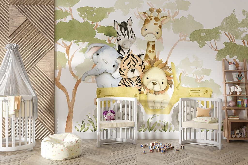 Group of animals in a yellow truck