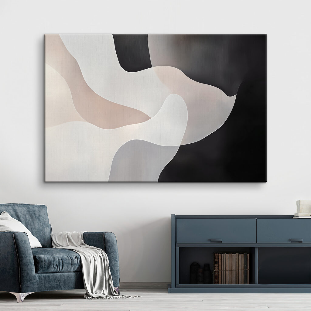 Black and white background with white and grey shapes Black and white background with white and grey shapes