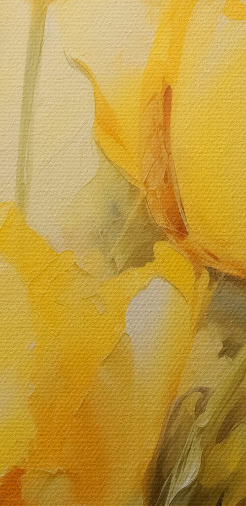 Painting of yellow flowers Painting of yellow flowers