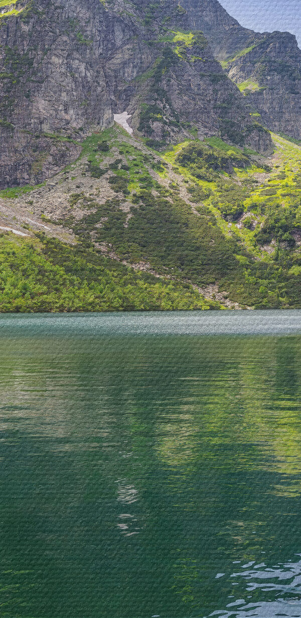 Lake surrounded by mountains