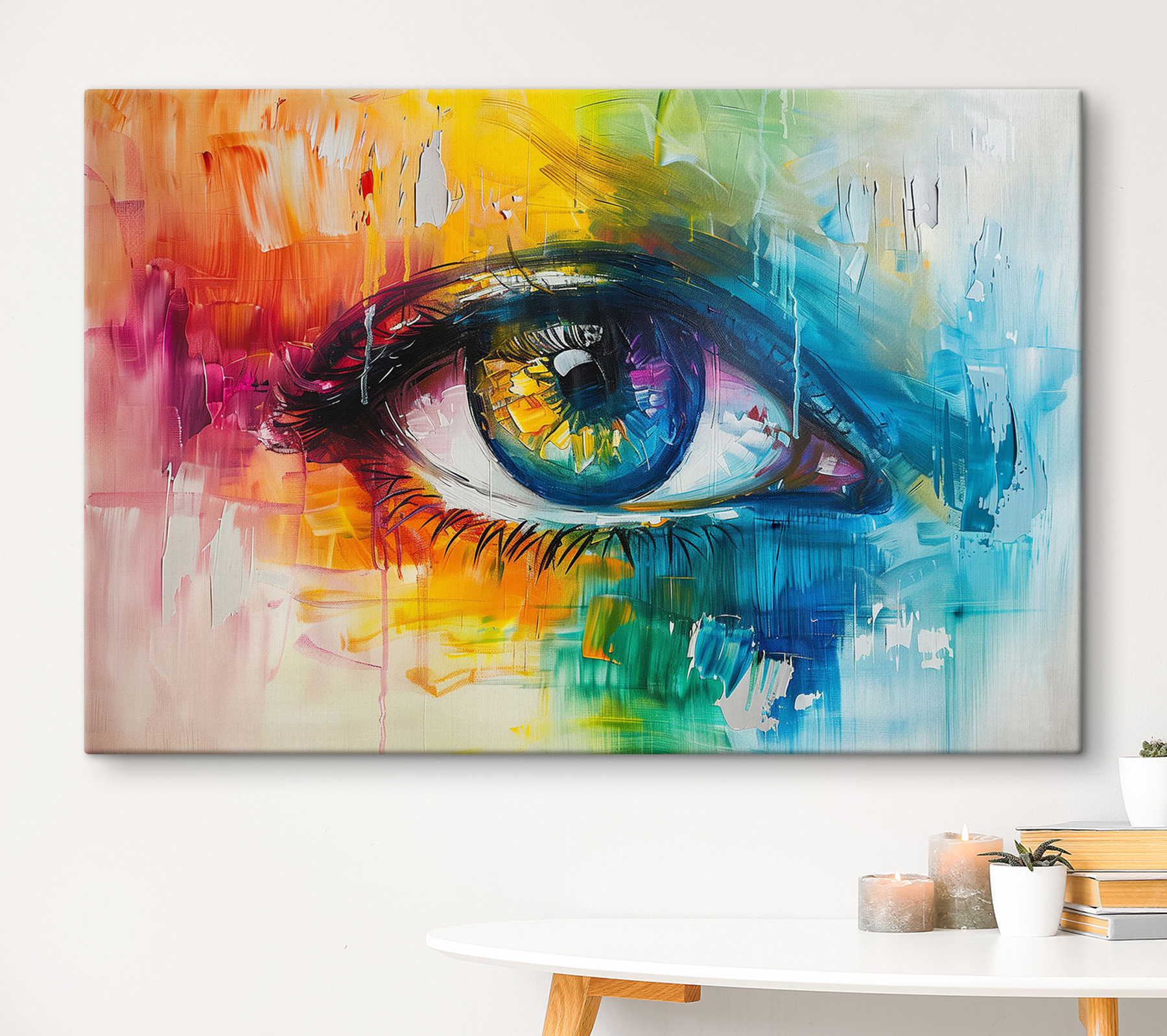 Colorful painting of an eye Colorful painting of an eye