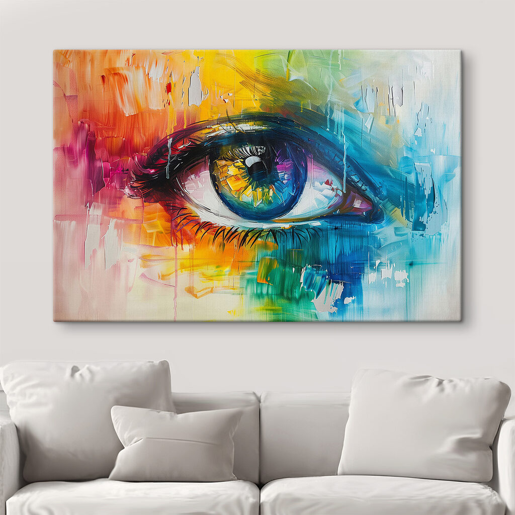 Colorful painting of an eye Colorful painting of an eye