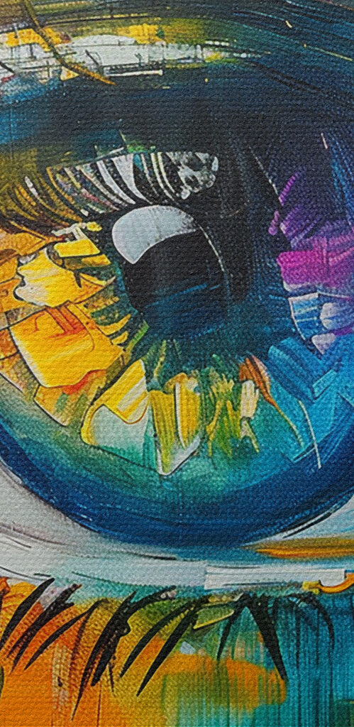 Colorful painting of an eye Colorful painting of an eye