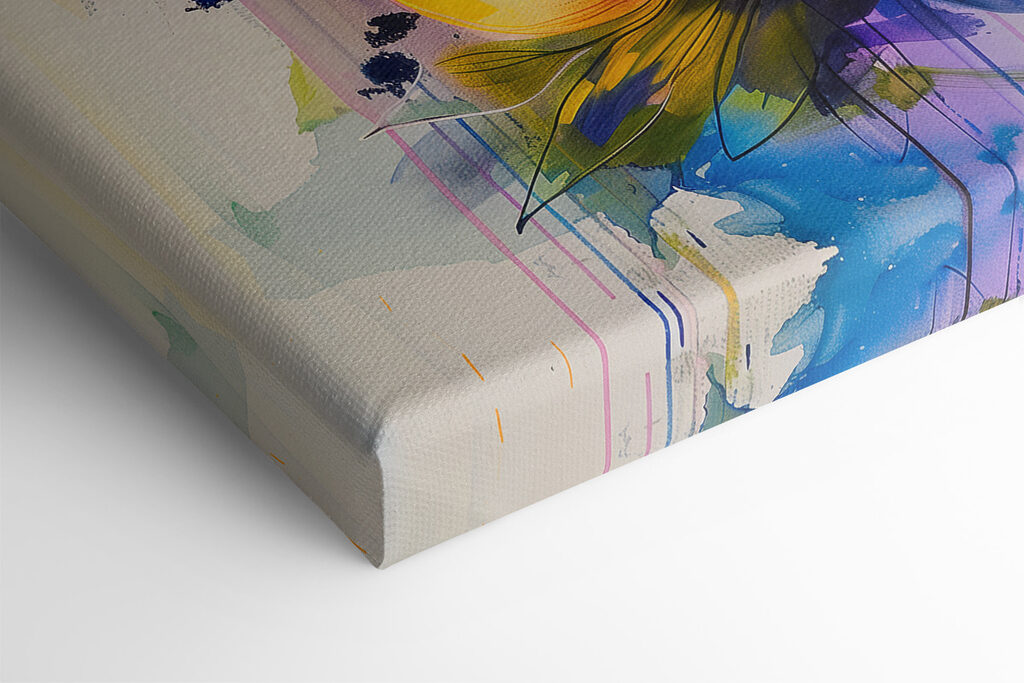 Painting of flowers on a white background