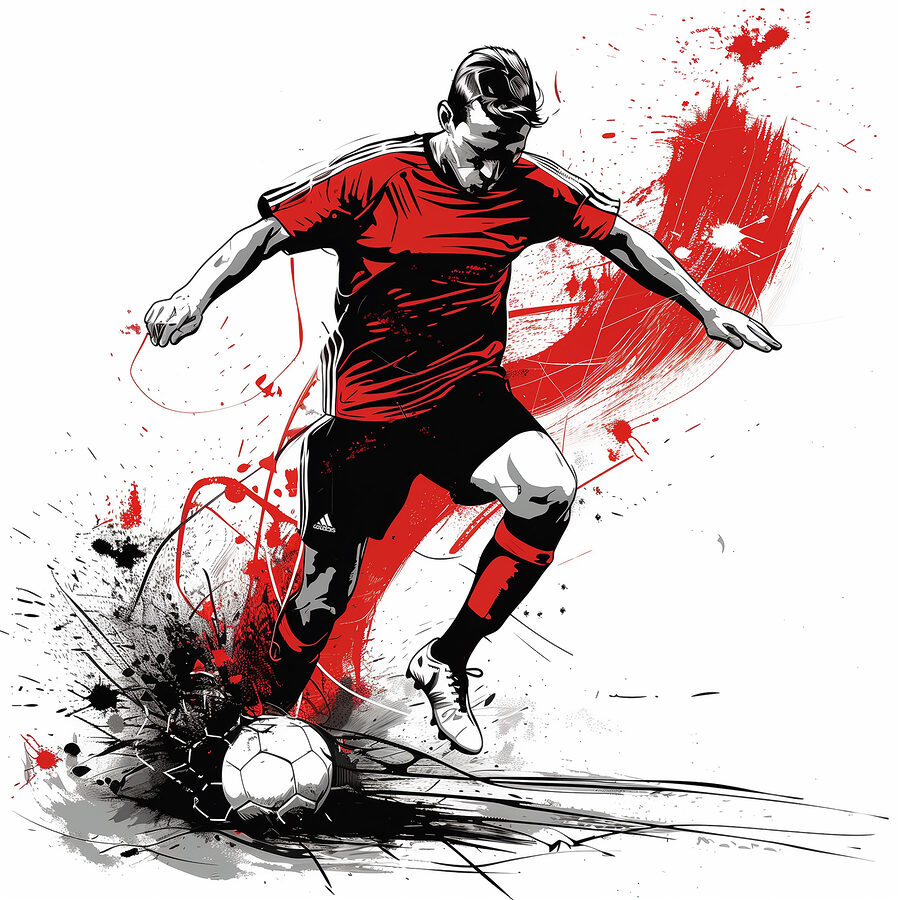 Obraz Muž kopajúci do futbalovej lopty - Image 8