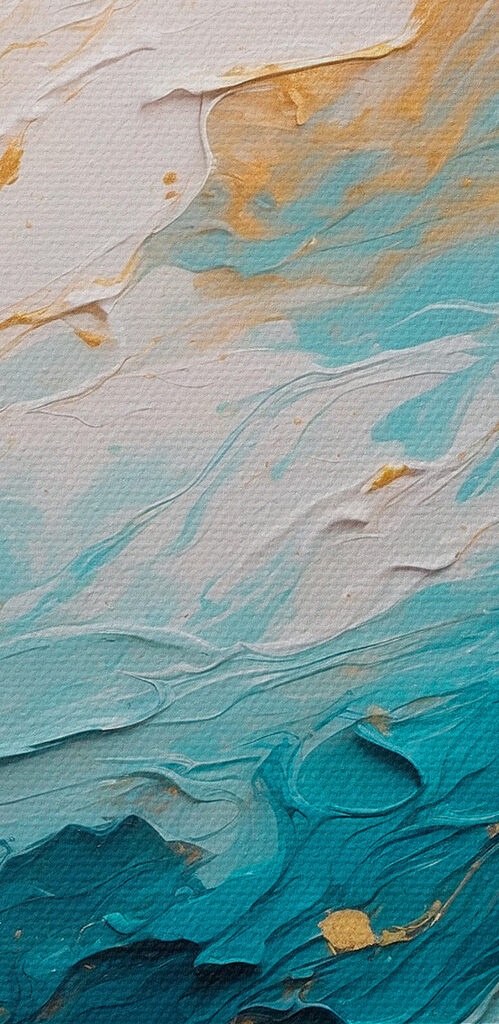 Azure currents meet amber shores