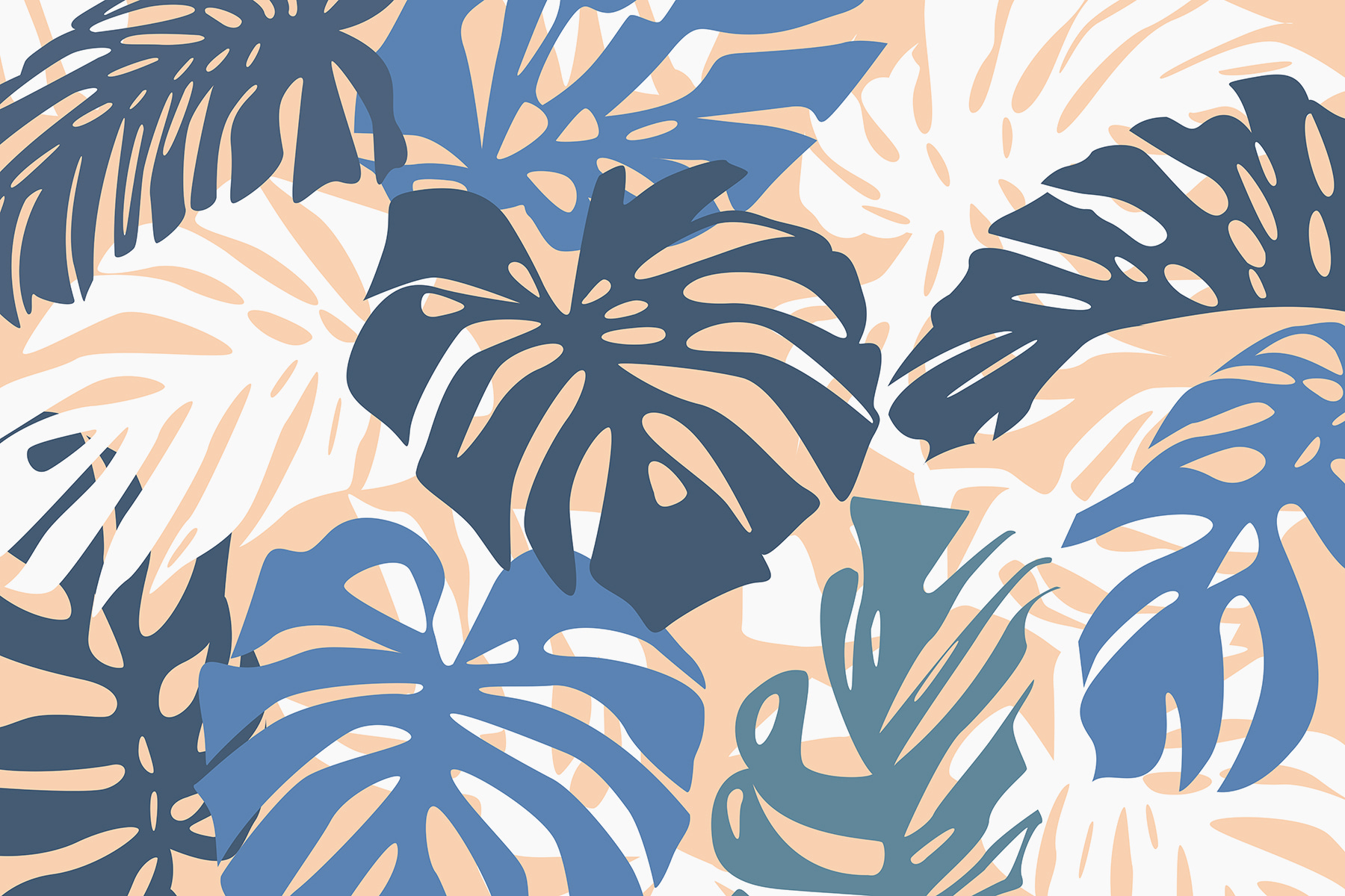 Blue and white leaves Blue and white leaves