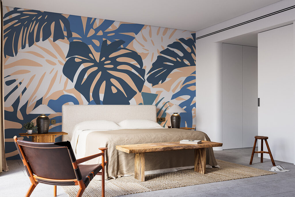 Blue and white leaves Blue and white leaves