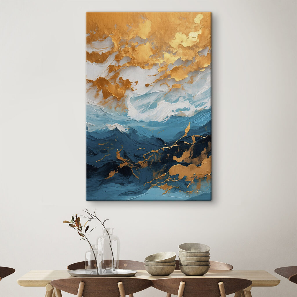 Azure waves meet shimmering shores Azure waves meet shimmering shores