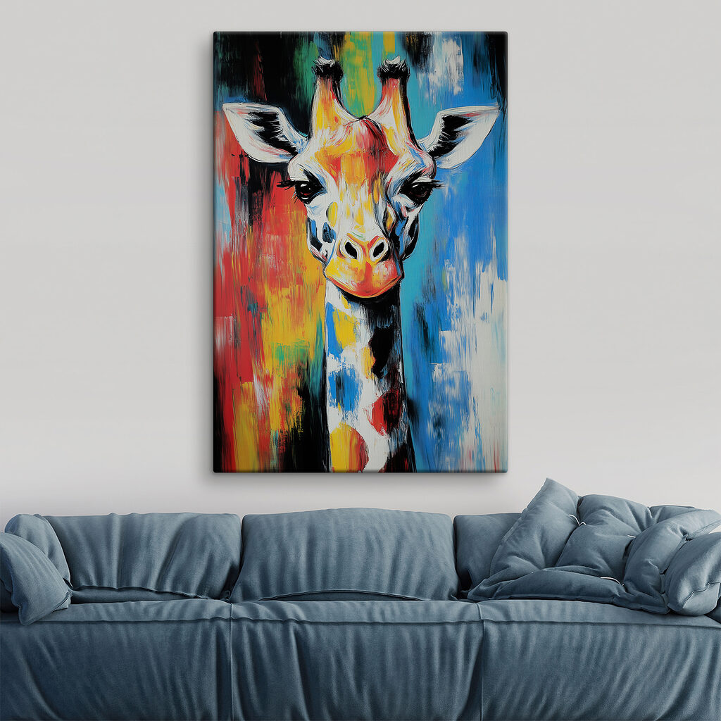 Painting of a giraffe Painting of a giraffe