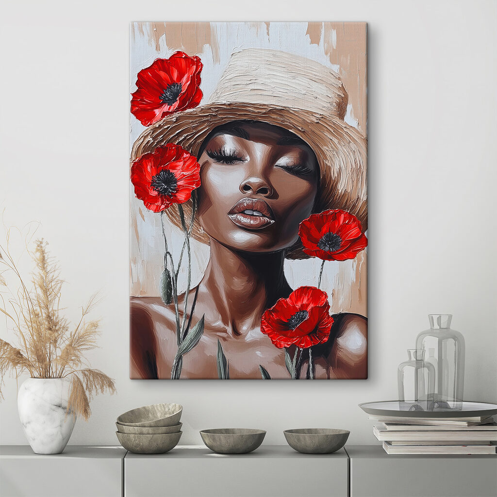 Woman with flowers in her hair Woman with flowers in her hair