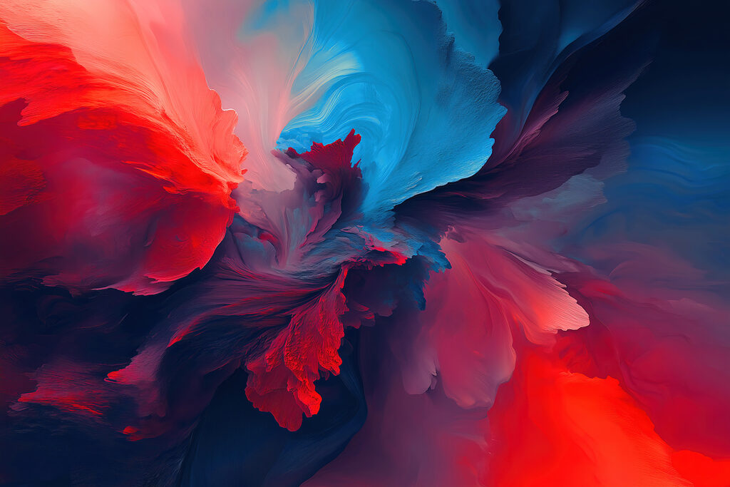 Colorful paint splashes