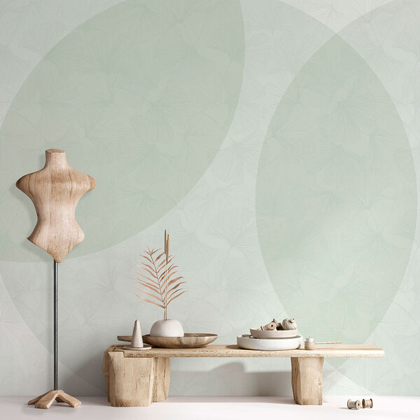 Biele a zelené pozadie s kruhmi a čiarami Biele a zelené pozadie s kruhmi a čiarami