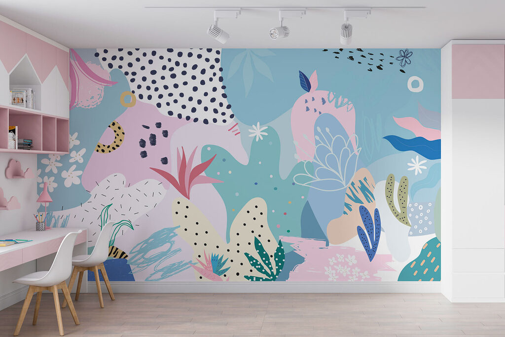 Colorful pattern with different shapes and colors