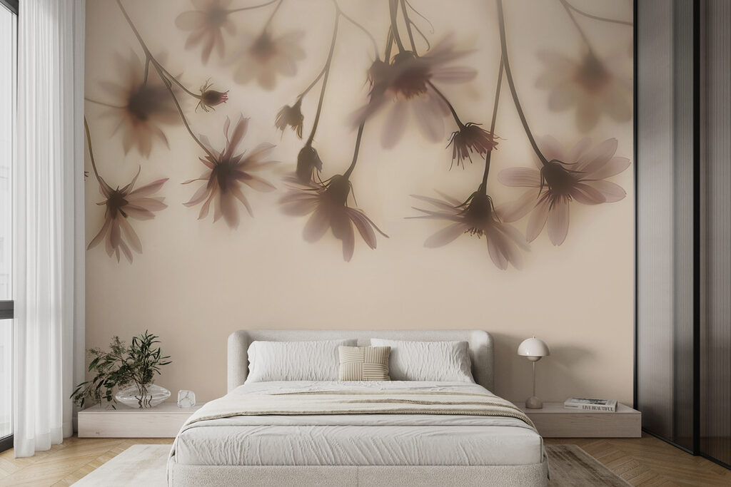 Group of flowers on a white background