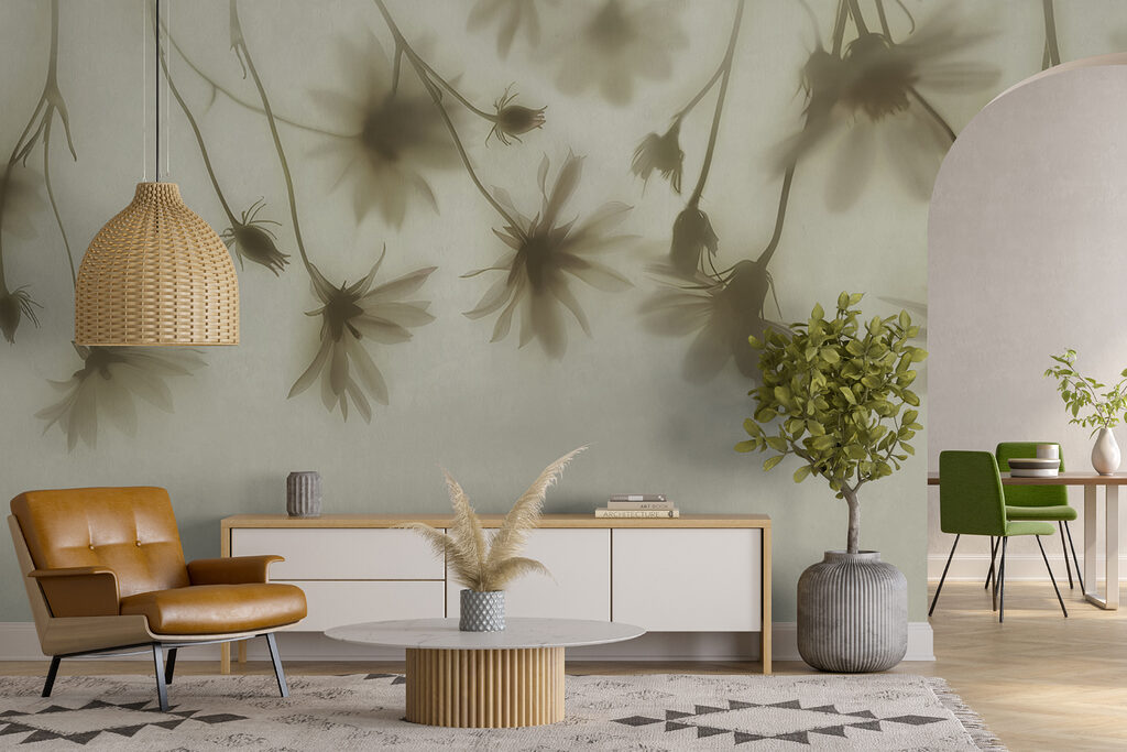 Group of flowers on a white background