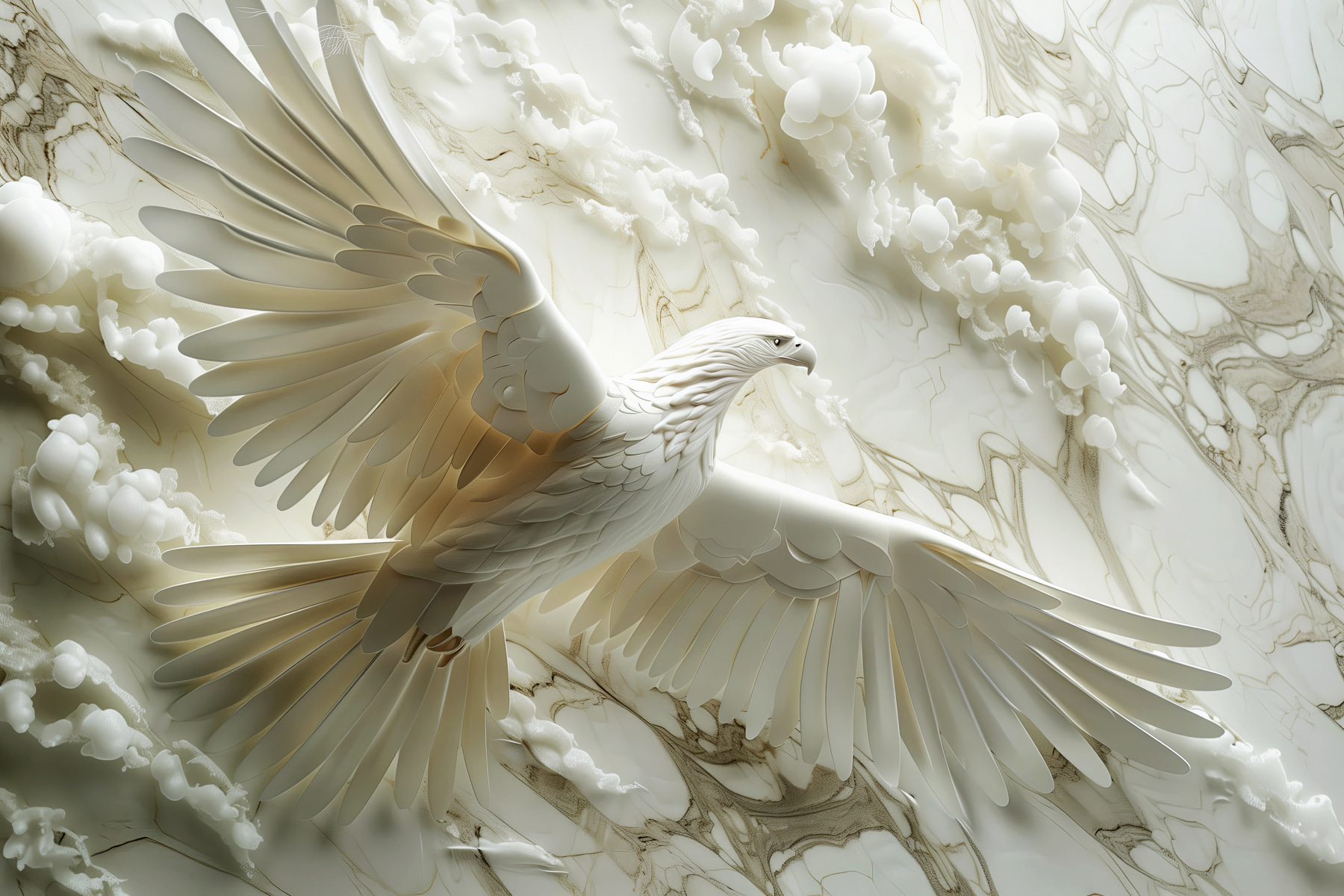 White bird flying in the air