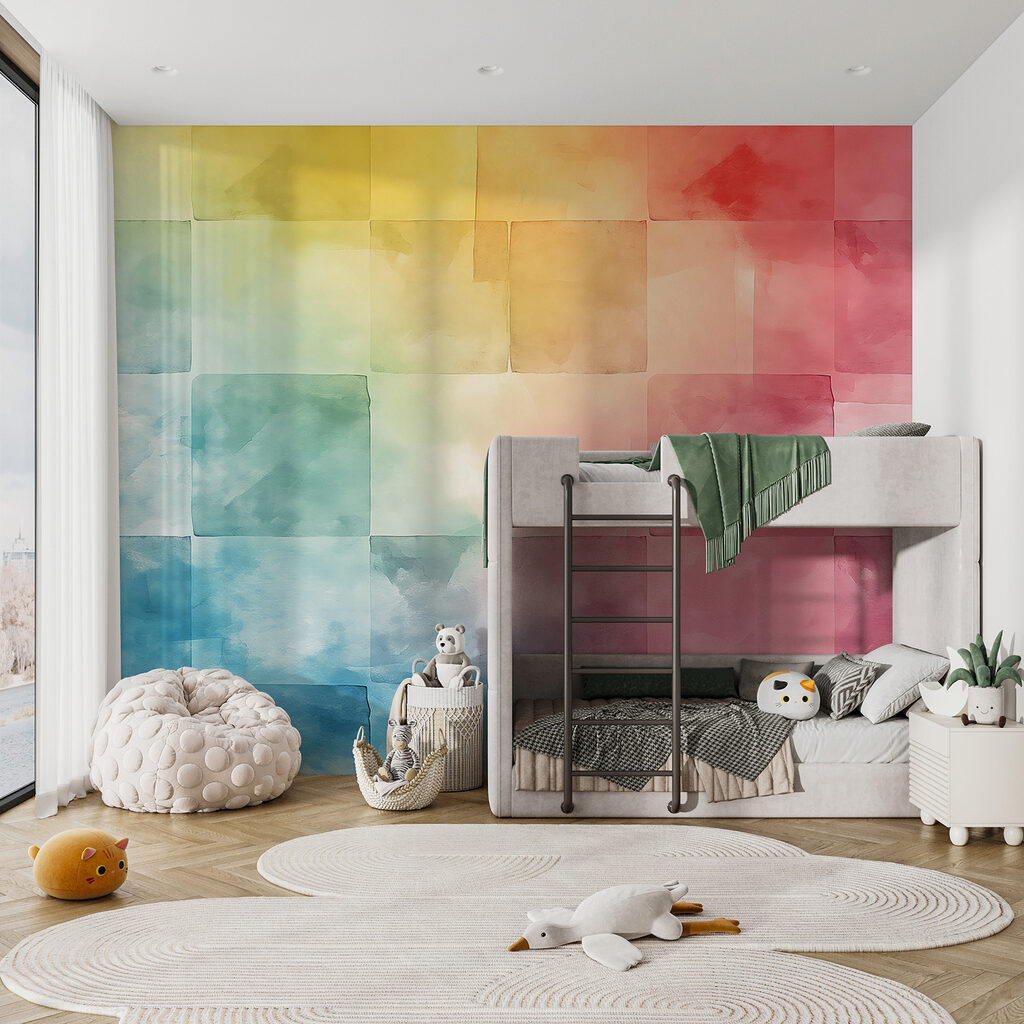 Colorful square tiles