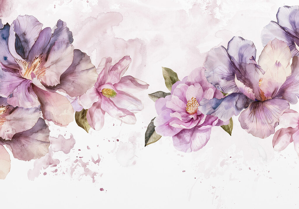 Group of purple flowers Group of purple flowers