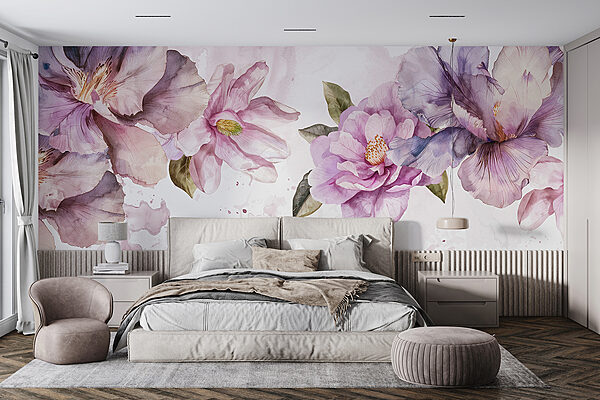 Group of purple flowers Group of purple flowers