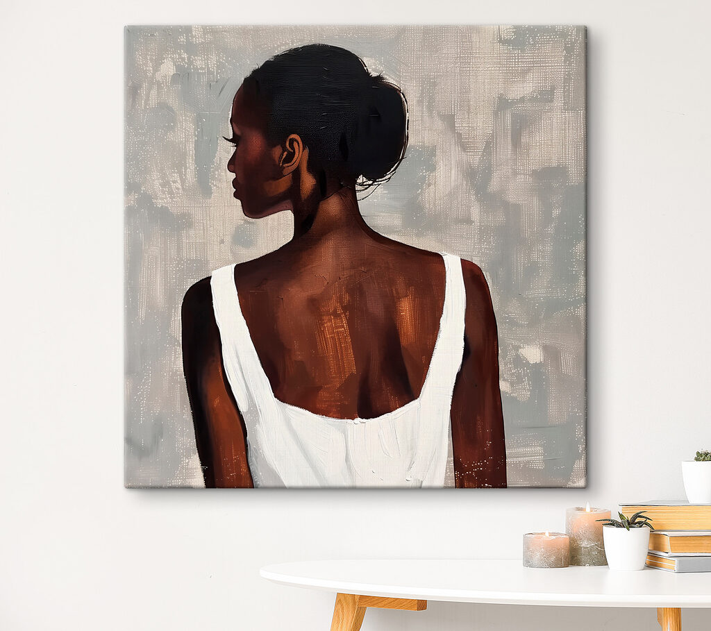 Woman in a white tank top Woman in a white tank top