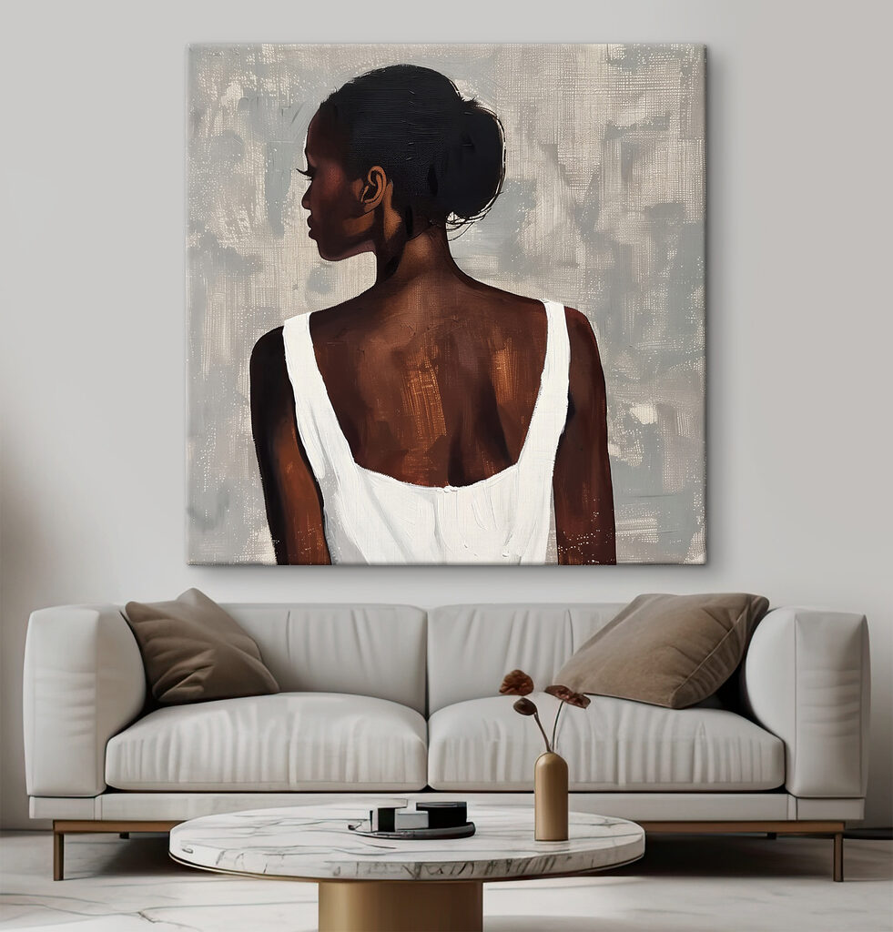 Woman in a white tank top Woman in a white tank top