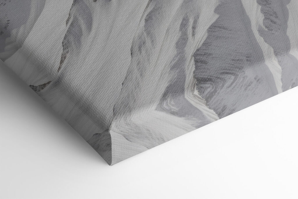 Mountain with snow and clouds