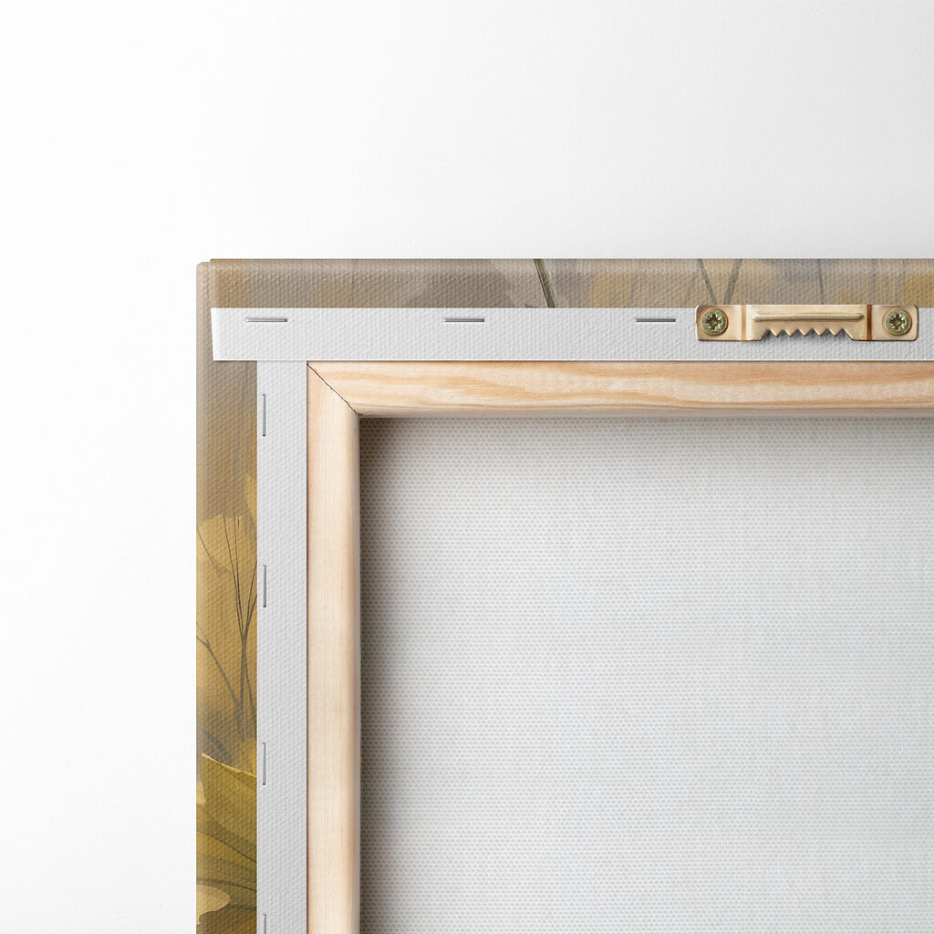 Painting of white flowers and green leaves