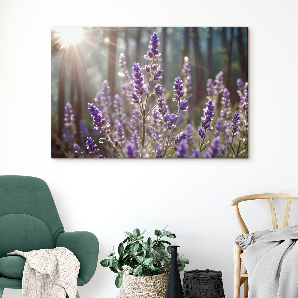 Close up of purple flowers