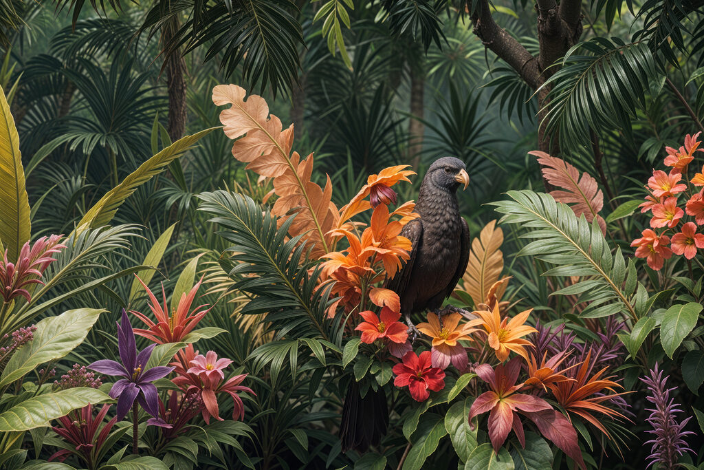 Bird sitting on a flower
