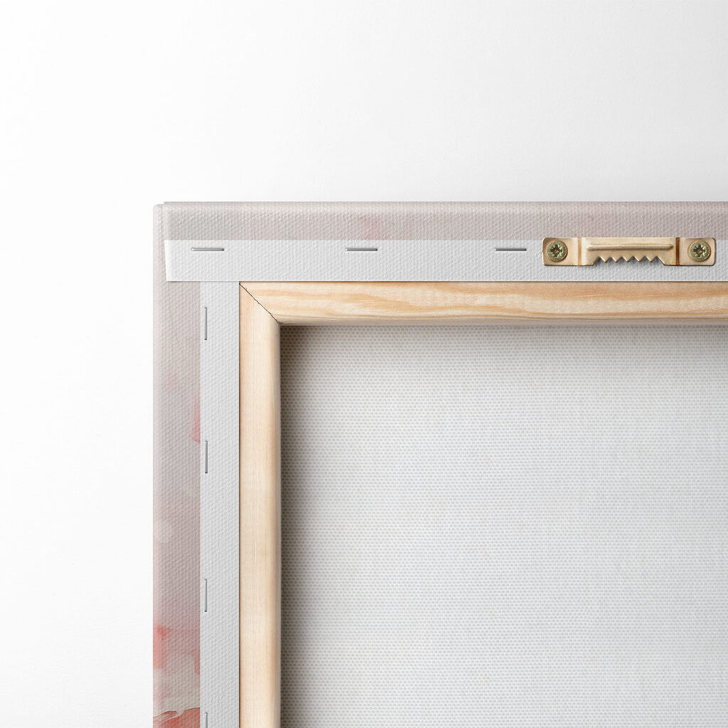 Painting of a pink rose in a pot