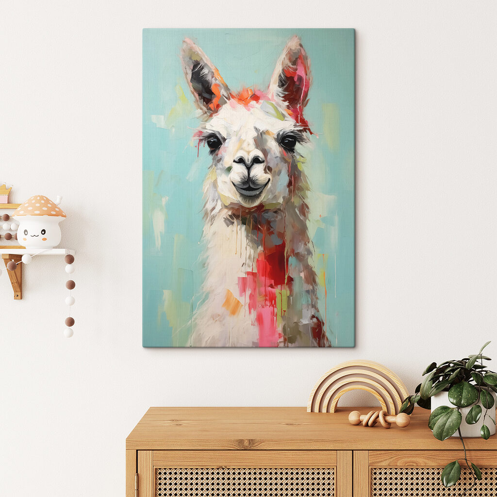 Painting of a llama Painting of a llama