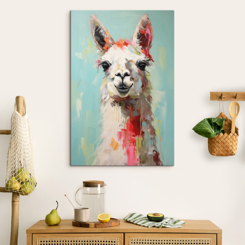 Painting of a llama Painting of a llama