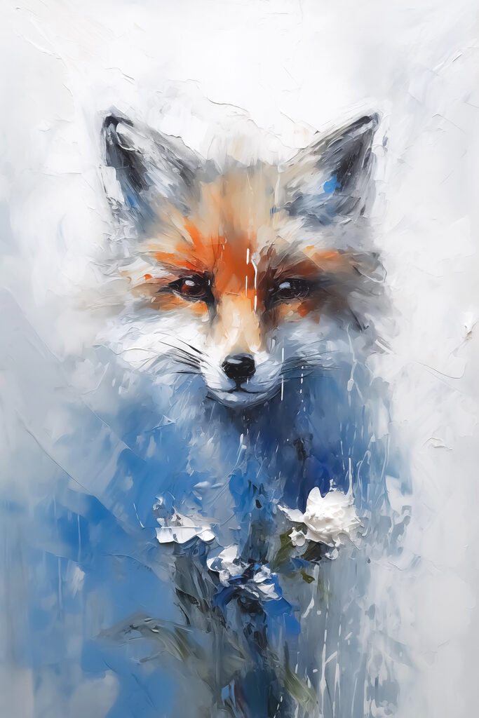 Painting of a fox
