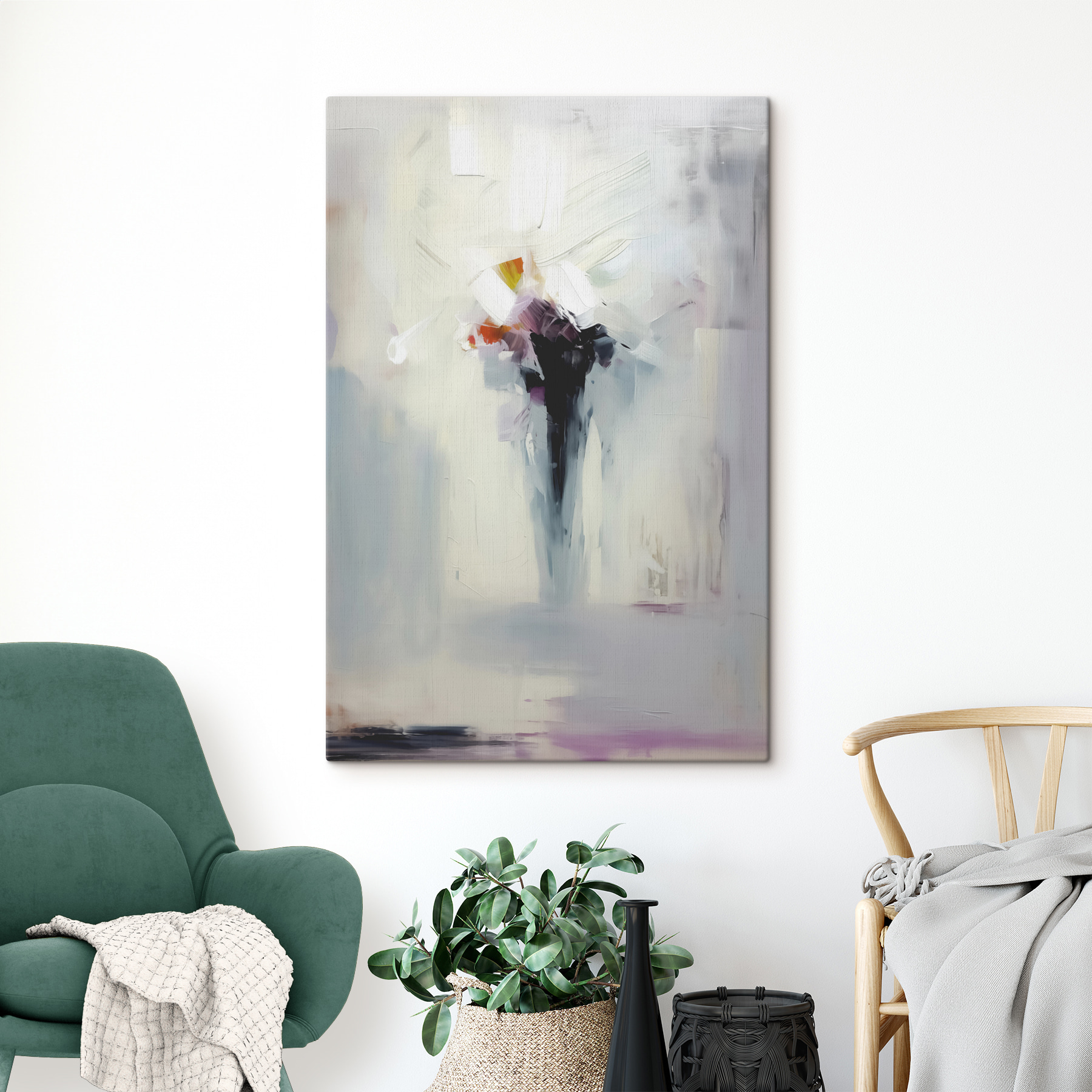 Painting of a bouquet of flowers Painting of a bouquet of flowers