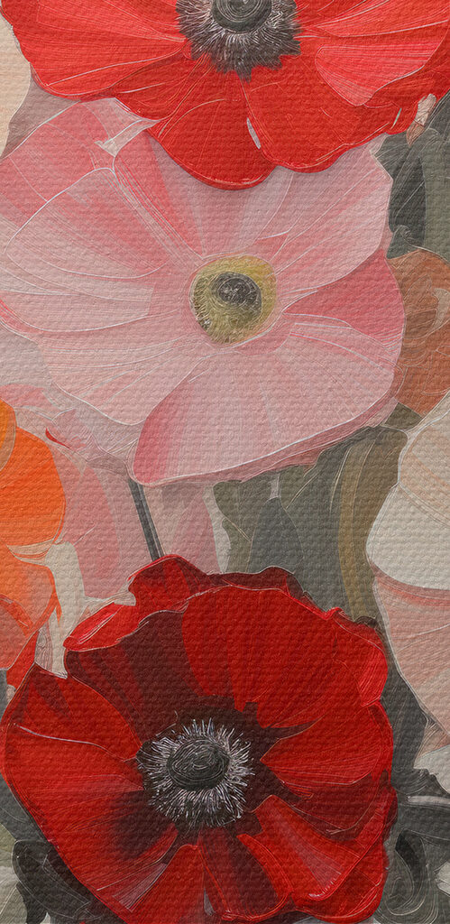 Painting of flowers in a vase