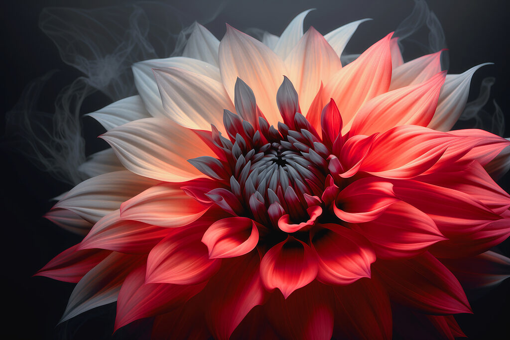 Vibrant petals in artistic display