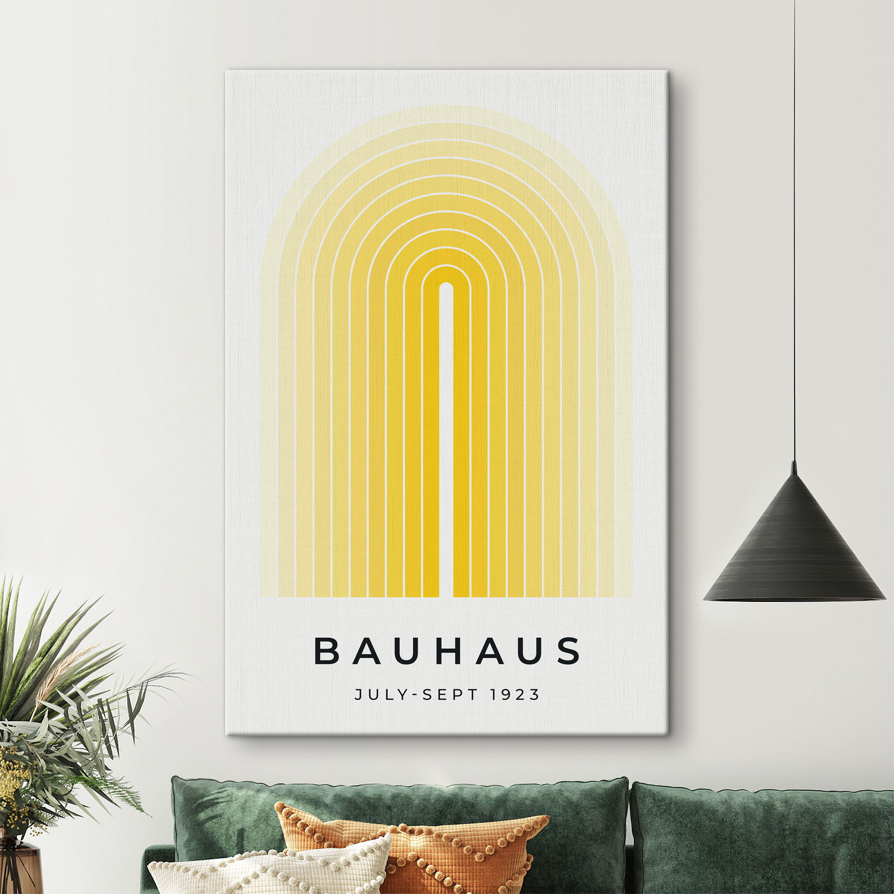 Yellow and white arch