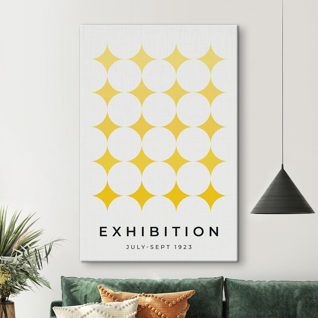 Group of white circles with yellow stars