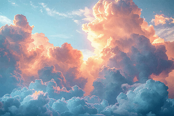 Blue sky with clouds