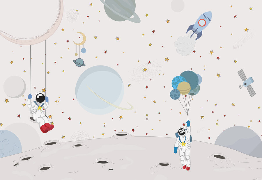 Karikatúra astronautov na Mesiaci Karikatúra astronautov na Mesiaci