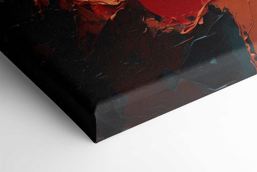 Close up of a painting