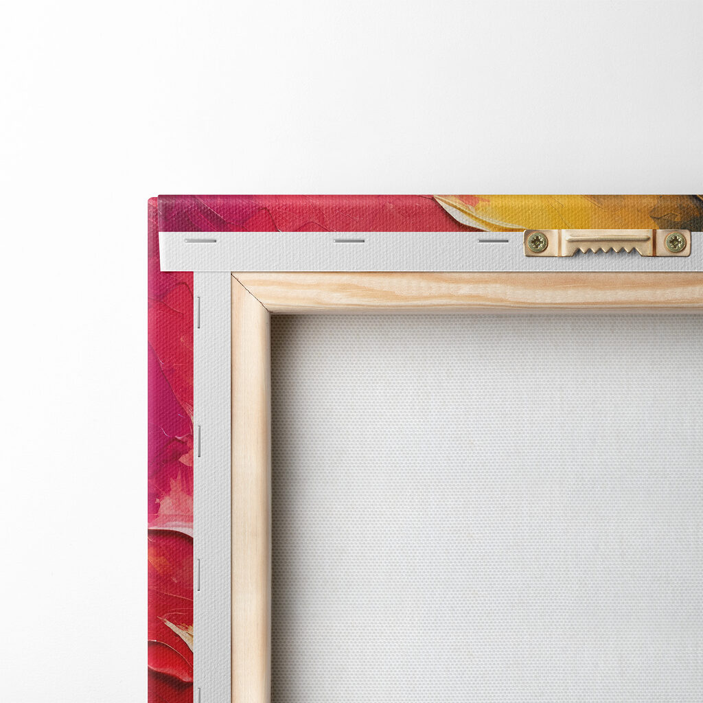 Painting of a tree with orange and blue leaves Painting of a tree with orange and blue leaves