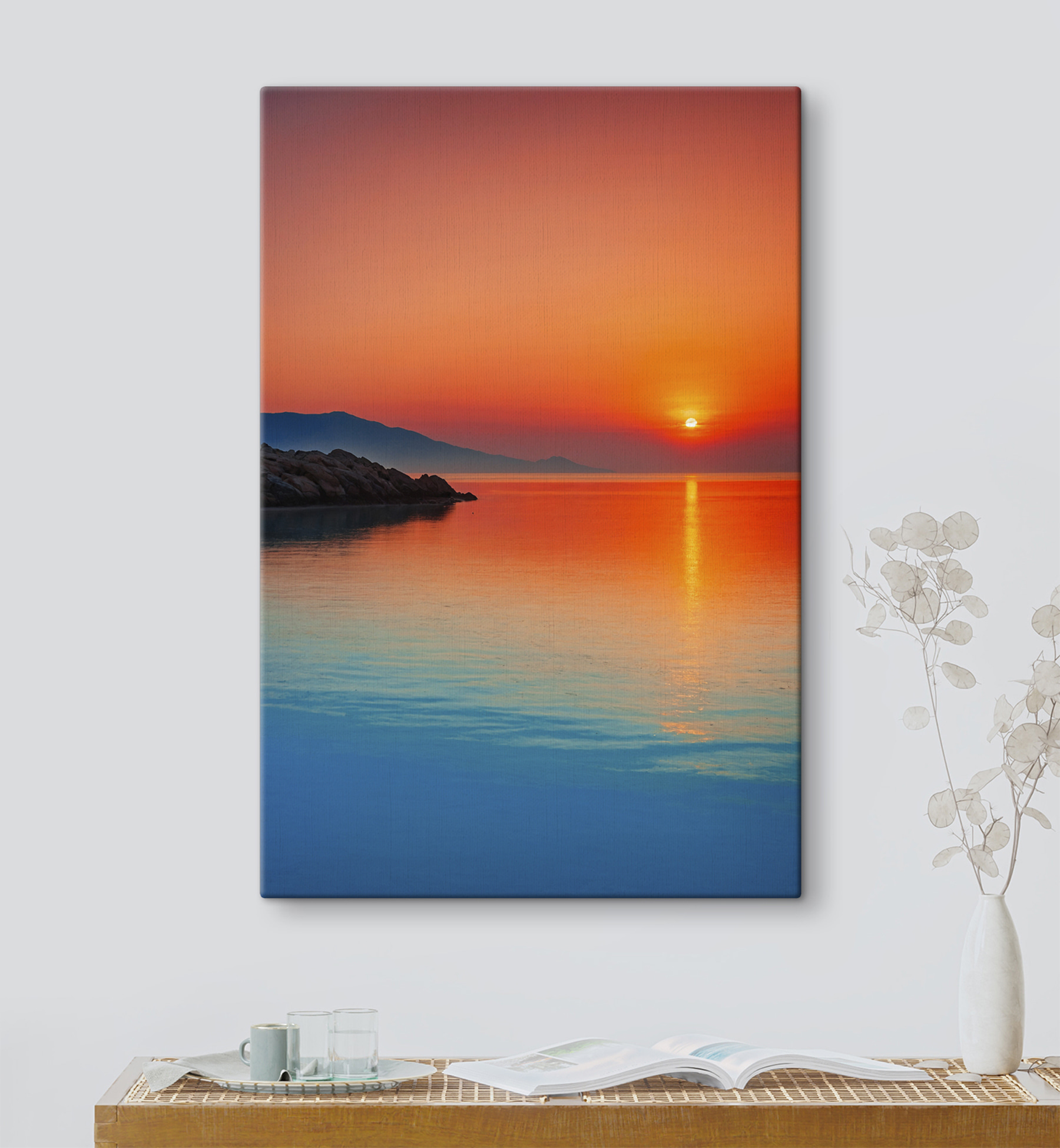 Sunset over a body of water Sunset over a body of water