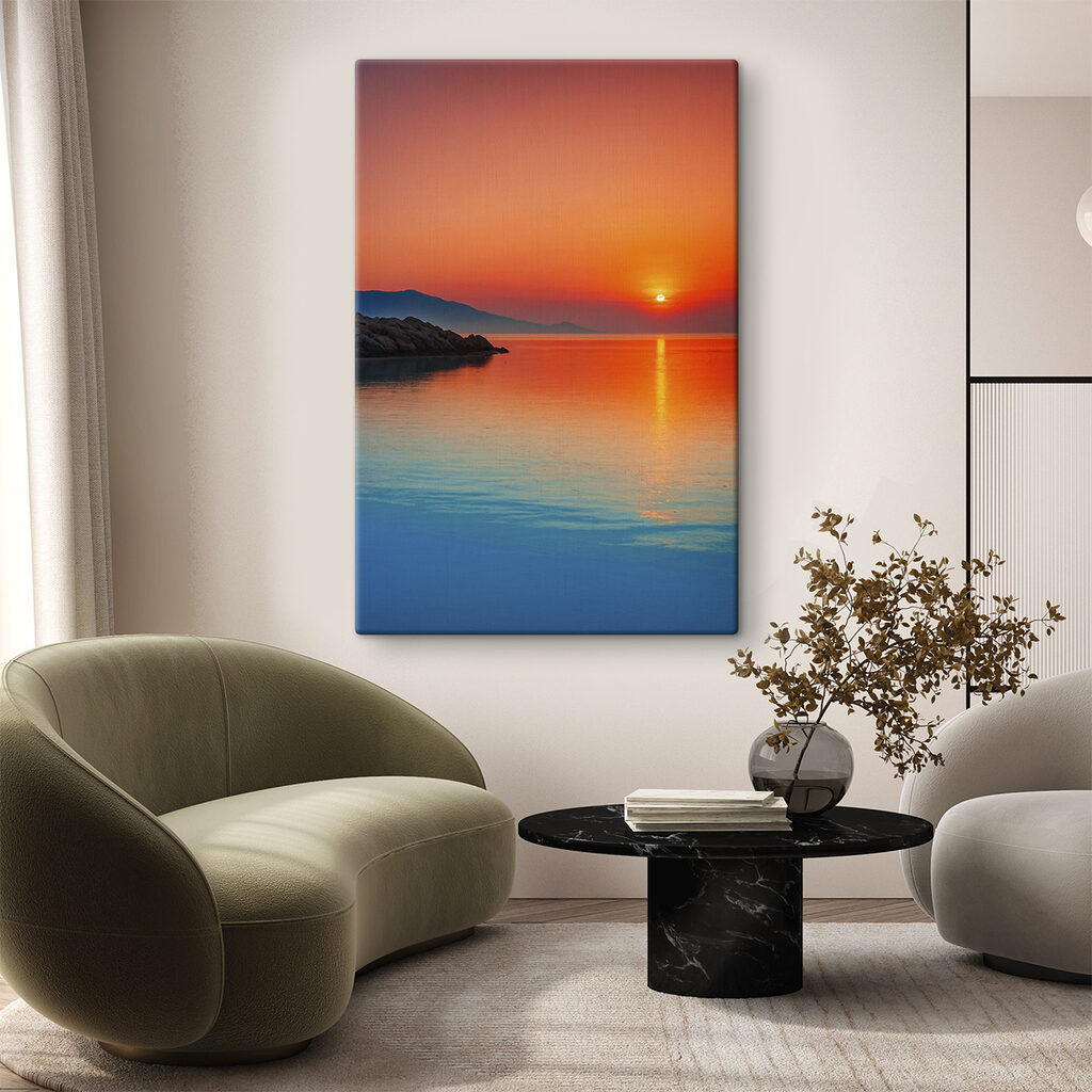 Sunset over a body of water Sunset over a body of water