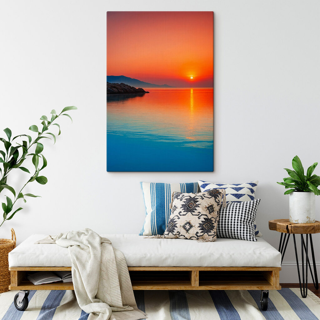 Sunset over a body of water Sunset over a body of water