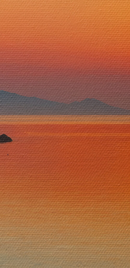 Sunset over a body of water Sunset over a body of water