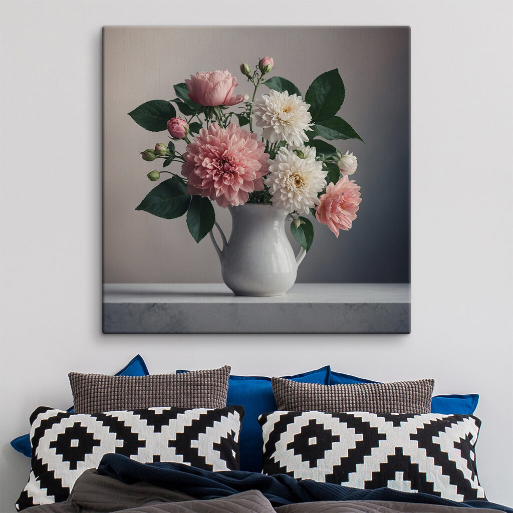 Vase of flowers on a table