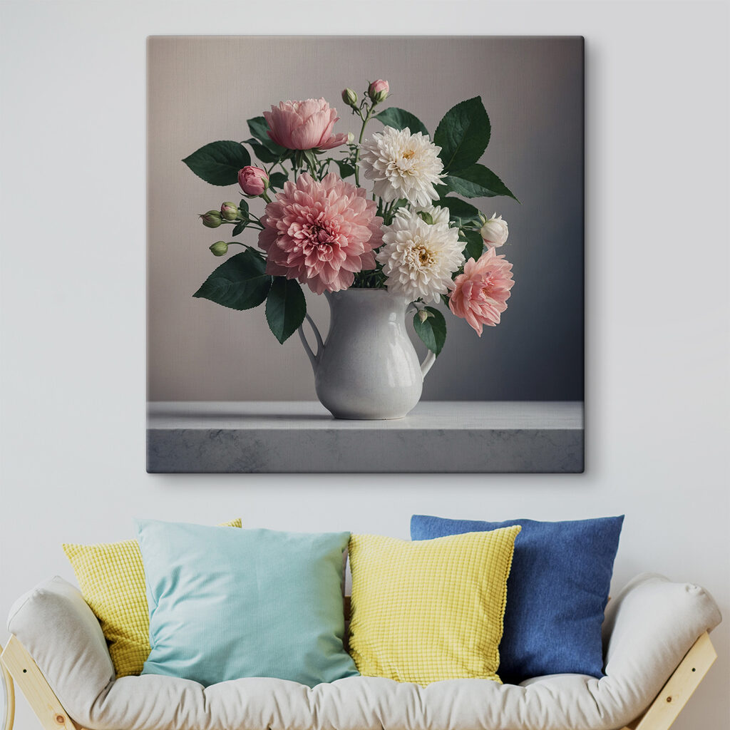 Vase of flowers on a table