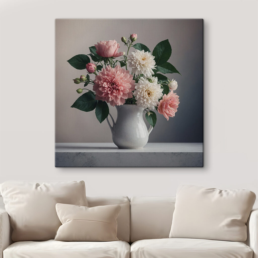 Vase of flowers on a table